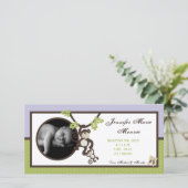 4x8 Monkey Time Oerwoud Foto Aankondiging Geboorte (Staand voorkant)