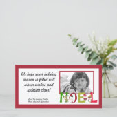 4x8 NOEL Santa Snowman Pengui FOTO Kerst Kaart (Staand voorkant)