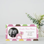 4x8 Oerwoud Queen Tiger Fotogeboorteaankondiging Aankondiging (Staand voorkant)