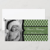 4x8 Olive White Polka Lijst FOTO Kerst Kaart (Voorkant / Achterkant)