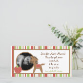 4x8 Red Barn Boerderij Geboorteaankondiging Aankondiging (Staand voorkant)