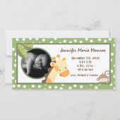 4x8 Safari Adventure Photo Aankondiging van geboor (Voorkant)