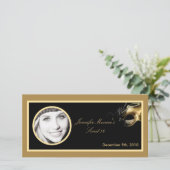 4x8 Sweet 16 Gold Black Party Aankondiging (Staand voorkant)