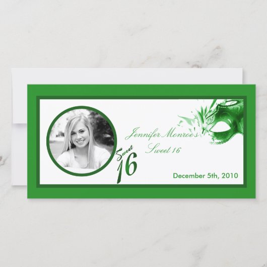 4x8 Sweet 16 Groene Feest Aankondiging (Voorkant)