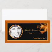 4x8 Sweet 16 Oranje Black Party Aankondiging (Voorkant / Achterkant)