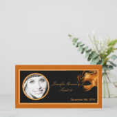 4x8 Sweet 16 Oranje Black Party Aankondiging (Staand voorkant)