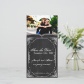 4x8 Verloving Aankondiging Modern Krijtbord (Staand voorkant)