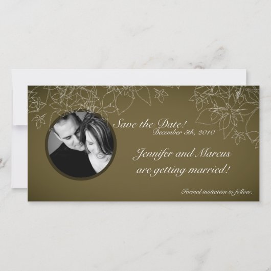 4x8 Verloving Aankondiging najaar Floral Herfst (Voorkant)