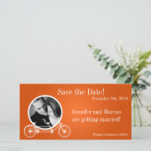 4x8 Verloving Aankondiging Oranje Double Bike (Staand voorkant)