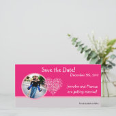 4x8 Verloving Aankondiging Roze Floral Petals (Staand voorkant)