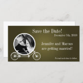 4x8 Verloving Aankondiging van Brown Double Bike (Voorkant / Achterkant)