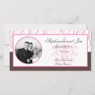 4x8 Verloving foto aankondiging roze kroonluchter