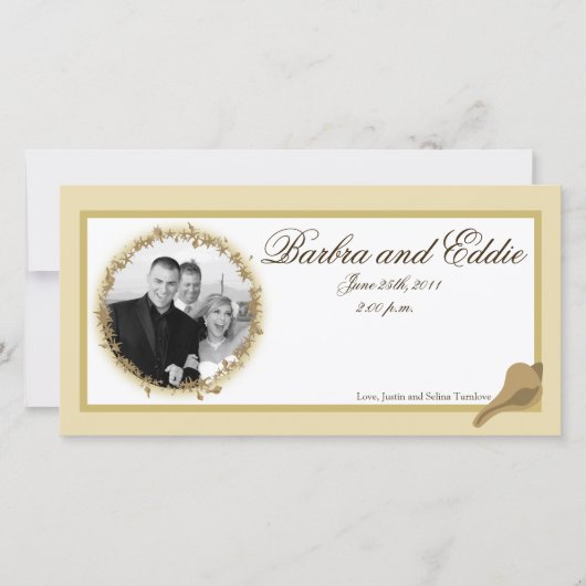 4x8 Verloving Foto Aankondiging Sandy Beach (Voorkant)