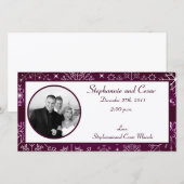 4x8 Verloving Fotoaankondiging Paarse Sterren Aankondiging (Voorkant / Achterkant)