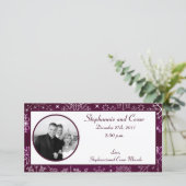 4x8 Verloving Fotoaankondiging Paarse Sterren Aankondiging (Staand voorkant)