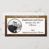 4x8 Verloving Fotoaankondiging Winterbruin Aankondiging (Voorkant)