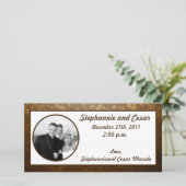 4x8 Verloving Fotoaankondiging Winterbruin Aankondiging (Staand voorkant)