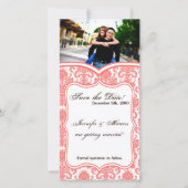 4x8 verlovingsaankondiging Cora Witte Kant Save The Date (Voorkant)