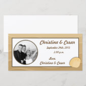 4x8 Verlovingsfoto Aankondiging Schelpen op San (Voorkant / Achterkant)