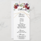 4x9.25 de Witte Rozen van de Kaarten van het Menu (Voorkant)