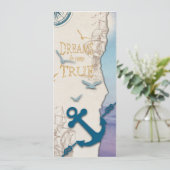 4x9,25 dromen komen voor een echte kaart voor reiz (Staand voorkant)