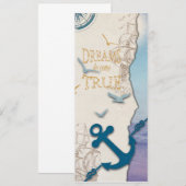 4x9,25 dromen komen voor een echte kaart voor reiz (Voorkant / Achterkant)