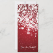 4x9.25 Elegant Wedding Sparging Wave Red Kaart (Voorkant)