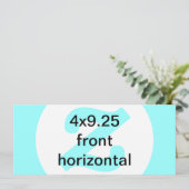 4x9,25 horizontale uitnodiging (Staand voorkant)