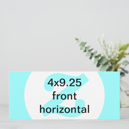 4x9,25 horizontale uitnodiging (Staand voorkant)