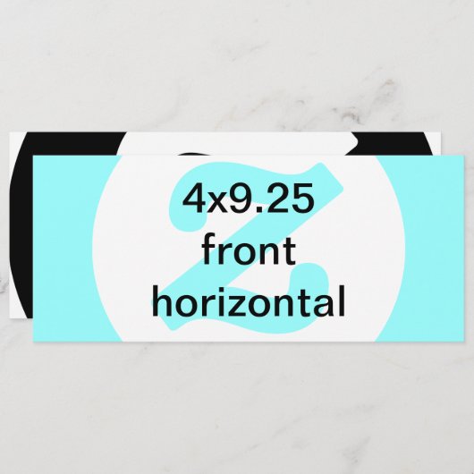 4x9,25 horizontale uitnodiging (Voorkant / Achterkant)
