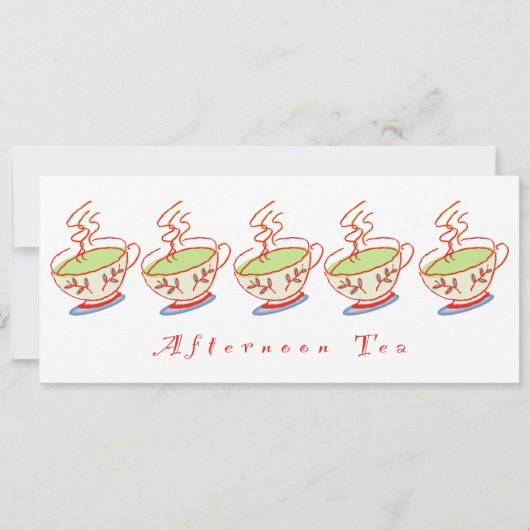 4x9,25-inch Achtmiddagmiddag Kaart (Voorkant)