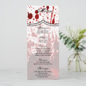 4x9.25 Menu Kaarten Bloedplaatje Vampier Gothic (Staand voorkant)