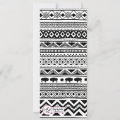 4x9.25 Menu Kaarten Boho Buffalo Tribal Pattern Bo (Achterkant)
