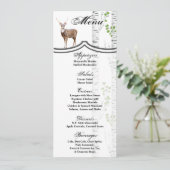4x9.25 Menu Kaarten Herten Doe Buck Woodland Hunti (Staand voorkant)