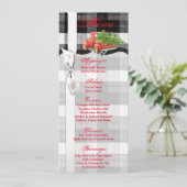 4x9.25 Menu Kaarten KERSTMIS Vrachtwagen Kerstmis (Staand voorkant)