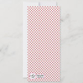 4x9.25 Menu Kaarten Rendier Christmas XMAS Polka D (Achterkant)