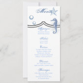 4x9.25 Menu Kaarten Seahorse Zee Ocean Beach (Voorkant)