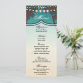 4x9.25 Menu Kaarten Strand Zonsondergang Palmbomen (Staand voorkant)