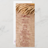 4x9.25 Menu Kaarten Tarwe op Burlap Sack Land Rus (Voorkant / Achterkant)