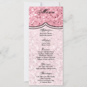 4x9.25-menukaarten Roos Gold Glitter Kaart (Voorkant)