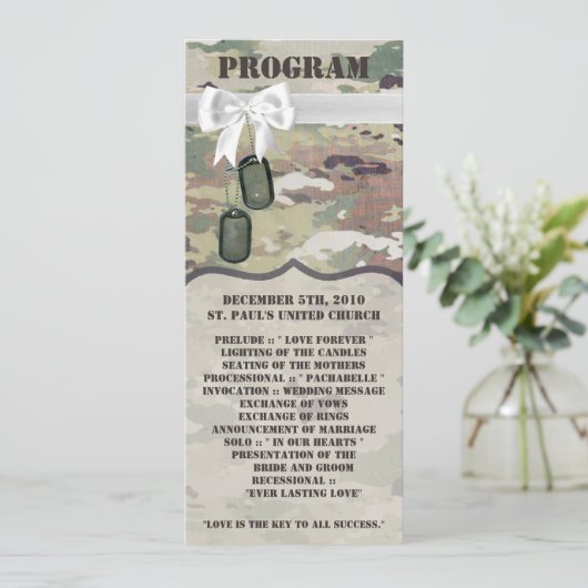 4x9.25 Programma Kaarten Army OCP Camo Uniform Cam (Staand voorkant)