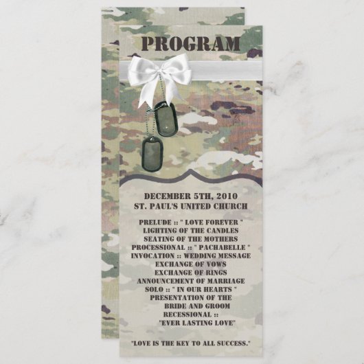 4x9.25 Programma Kaarten Army OCP Camo Uniform Cam (Voorkant / Achterkant)