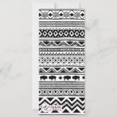 4x9.25 Programma Kaarten Boho Buffalo Tribal Patte (Achterkant)
