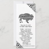 4x9.25 Programma Kaarten Boho Buffalo Tribal Patte (Voorkant)