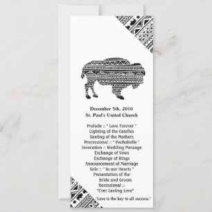 4x9.25 Programma Kaarten Boho Buffalo Tribal Patte