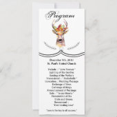 4x9.25 Programma Kaarten Boho Deer Buck Head Brown (Voorkant)