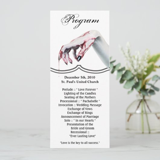 4x9.25 Programma Kaarten bvzombie bloeddruppel vam (Staand voorkant)