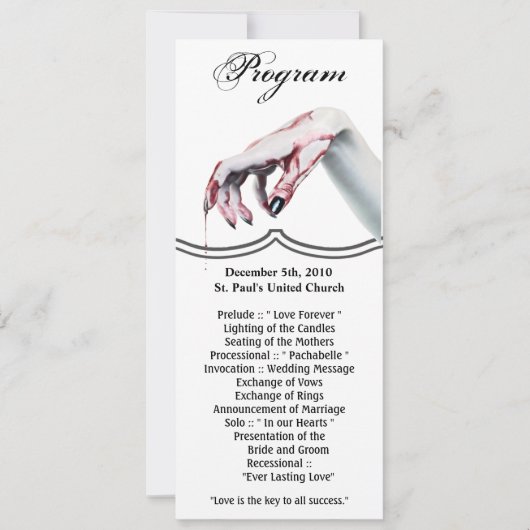 4x9.25 Programma Kaarten bvzombie bloeddruppel vam (Voorkant)