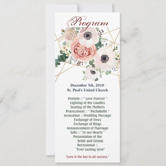 4x9.25 Programma Kaarten Geometrische Tuin Roos An (Voorkant)