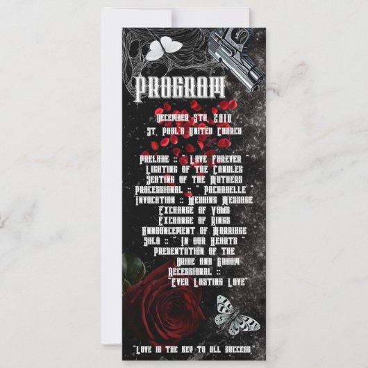 4x9.25 Programma Kaarten Haunting Adeline Zade Mea (Voorkant)